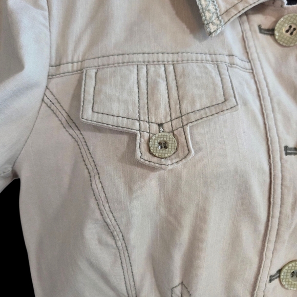 Lana Lee Elegant Tan Utility Jacket Size 12 - Picture 2 of 9